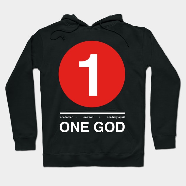 ONE GOD-RED Hoodie by God Given apparel